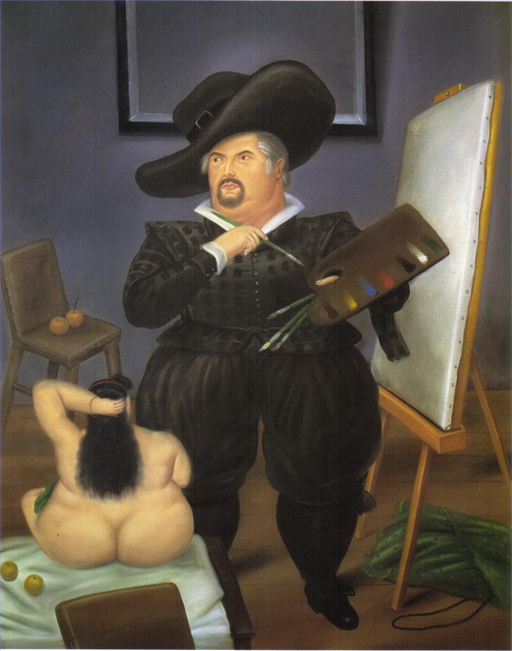 Autoportrait en tant que Velasquez Fernando Botero Peintures à l'huile